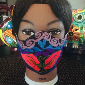“Authentic Mexican embroidered handmade facemask!